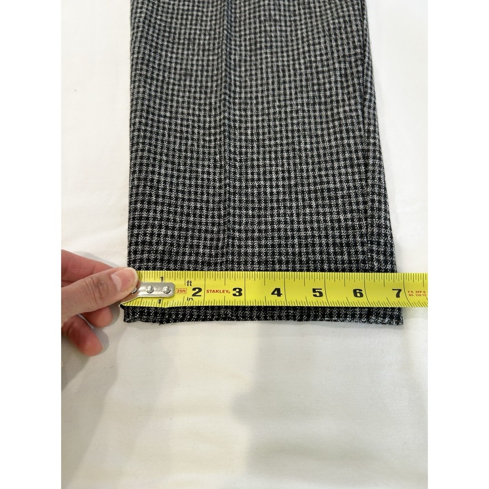 VTG Wool Blend Houndstooth‎ Pants Grandma Academic Pleated High Waist Small 4/6 - Picture 10 of 12